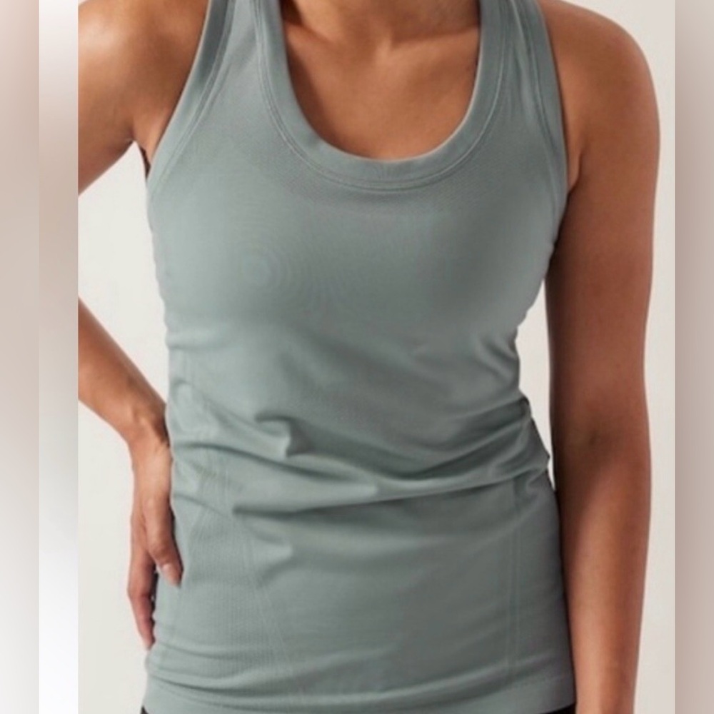 Athleta Sage Green Racerback Performance Tank